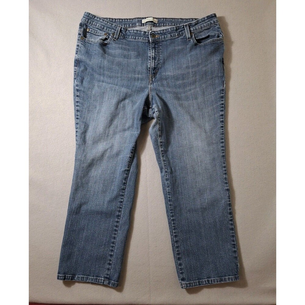 Levi's 550 Bootcut Jeans Women's Plus Size 24W Blue Light Wash Denim Work Casual